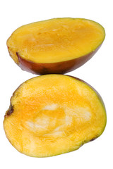 Cutting mango close up