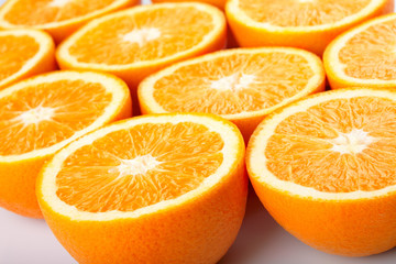 Orange halves