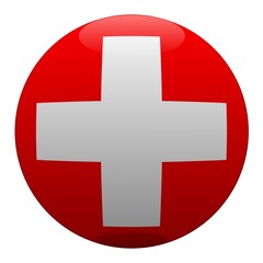 Obraz premium boule suisse switzerland ball drapeau flag