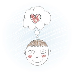 Personnage amoureux, vecteur