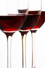 glasses of red wine