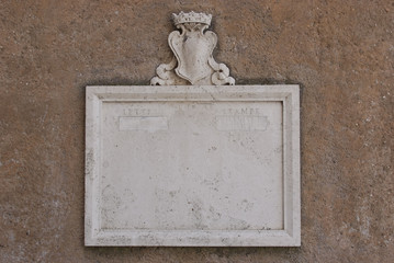 Obraz premium Roma, Campidoglio, targa in marmo