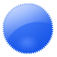 Glas Button Auqa blau