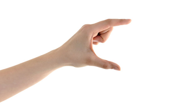 Freigestellte Hand pr&auml;sentiert