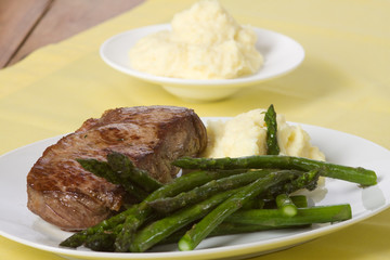 Rumpsteak mit Spargel