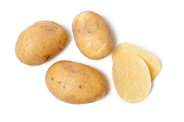 Fototapeta na wymiar potatoes and chips
