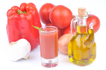 Ingrédients pour gaspacho