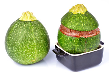 Courgette ronde farcie