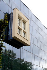 Fragnent of modern  glass elevation , background