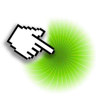 Green Target, White Background, Cursor, Success, Precision