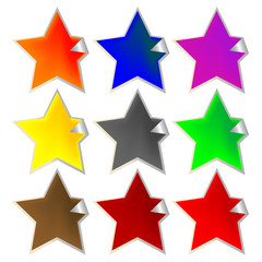 fresh star-shaped labels