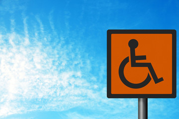 Photo realistic 'disabled' sign, with space for your text overla