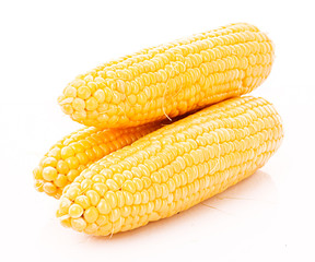Few corn isolated on white