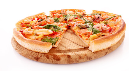 Pizza isolated on white