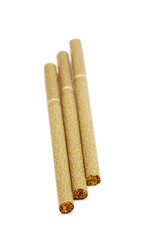 brown cigarettes isolated on white