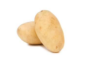 Fresh potato isolated on white background