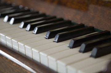 Fototapeta na wymiar Black and white piano keys