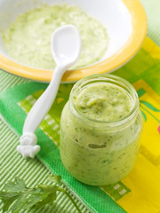 Pureed vegetables for baby