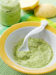 Pureed vegetables for baby
