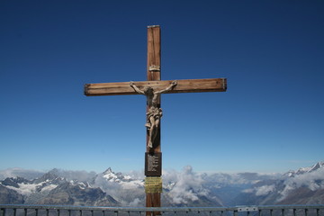 Cross at the Alps,Switzerland