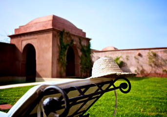 Villa riad dans un jardin en extérieur à Marrakech
