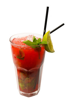 Cocktail strawberry mojito