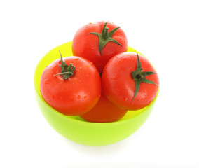 red tomato vegetables isolated on white background