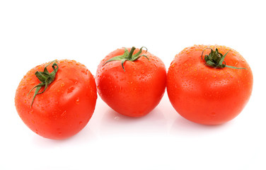 red tomato vegetables isolated on white background