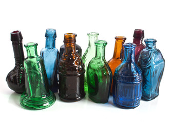 colourful minitature bottles