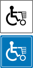 shoping handicapped sign