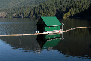 Fototapeta premium Small house on water