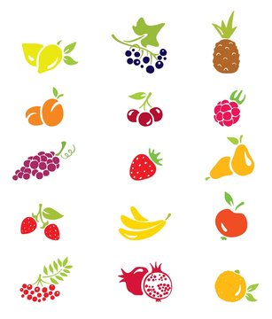Icons - fruits and berries