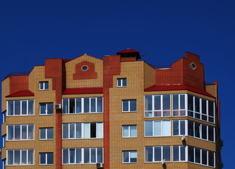 The upper floors of multistory building