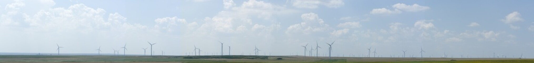 wind turbines wide panorama