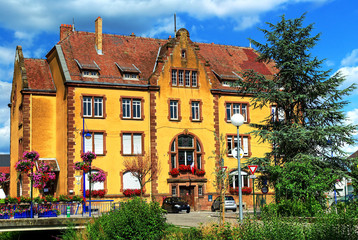 Hôtel de ville de Sierentz , Alsace (Fr).