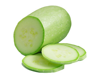 squash, three piece white background