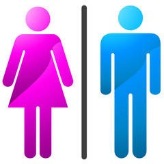 Man and women icon-enter.Vector illustration.