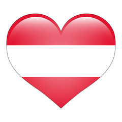 Herz Flagge - Österreich