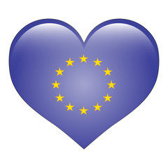 Herz Flagge - Europa