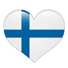 Herz Flagge - Finnland