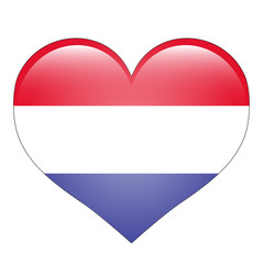 Herz Flagge - Niederlande