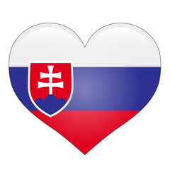 Herz Flagge - Slowakei