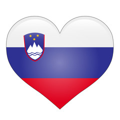 Herz Flagge - Slowenien