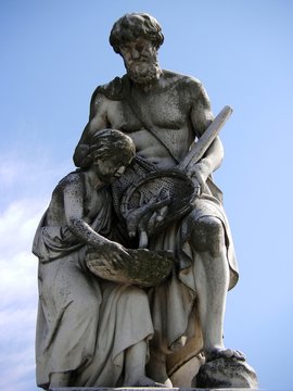 Fischer-Skulptur Hallesches Tor, Berlin-Kreuzberg