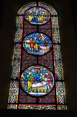 Dekokissen Stained glass of the basilica of holy nectar gland © lophie