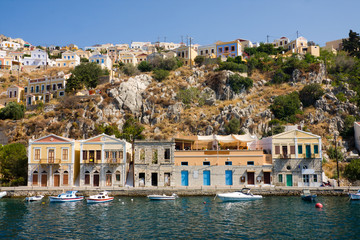 Traditional buildings on symi island