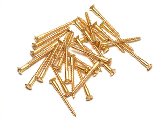 Pile of golden screws