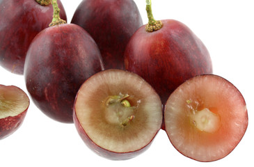 raisin rose, fond blanc