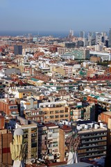vue panoramique sur Barcelone, Espagne