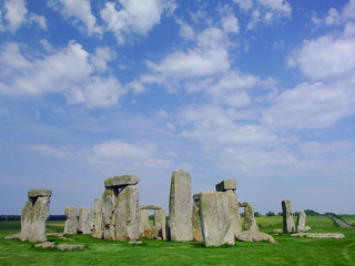 Ancient monolithic stone ring at Stonehenge Salisbury UK